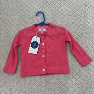 NWT CPC Childrens Wear Girls Cardigan Coral Salmon
